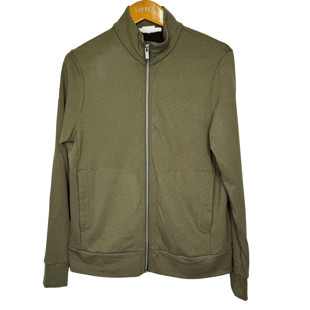 Icebreaker Womens Central Classic LS Zip Sweatshirt Large Green